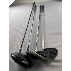 Strata Golf Club Set 4pc Right Hand Titanium Driver 460cc 5H Hybrid 7 9 Irons